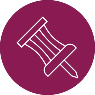 Push Pin Vector Icon Design