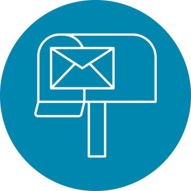 Posta Kutusu Vektör Simgesi Tasarımı