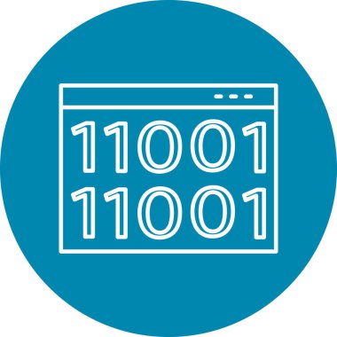 Kişisel ve ticari kullanım için İkili Kod Simgesi Tasarımı