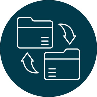 Kişisel ve ticari kullanım için Dosya Aktarım Simgesi Tasarımı