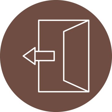 Kişisel ve ticari kullanım için Çıkış Kapısı Simgesi Tasarımı