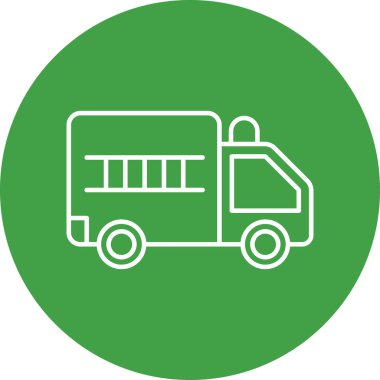 Kişisel ve Ticari Kullanım İçin İtfaiye Aracı Simgesi Tasarımı