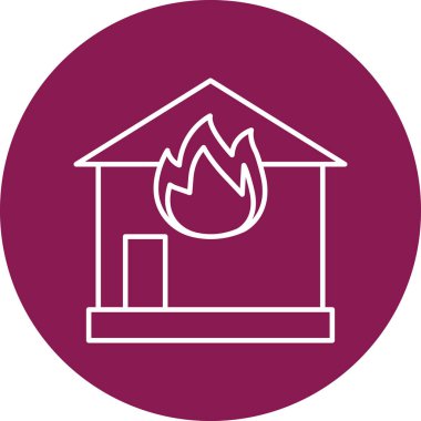 Kişisel ve Ticari Kullanım İçin Yanan Ev Simgesi Tasarımı