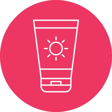 Kişisel ve Ticari Kullanım İçin Güneş Bloğu Simgesi Tasarımı