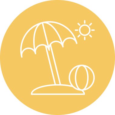 Kişisel ve ticari kullanım için Plaj Simgesi Tasarımı