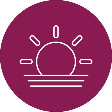 Kişisel ve Ticari Kullanım İçin Günbatımı Simgesi Tasarımı