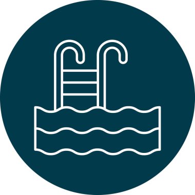 Kişisel ve Ticari Kullanım İçin Yüzme Havuzu Simgesi Tasarımı