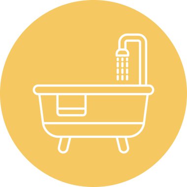 Küvet Simgesi Kişisel ve Ticari Kullanım Tasarımı