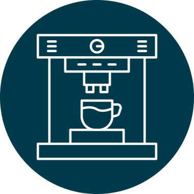 Kişisel ve ticari kullanım için Kahve Makinesi Simgesi Tasarımı