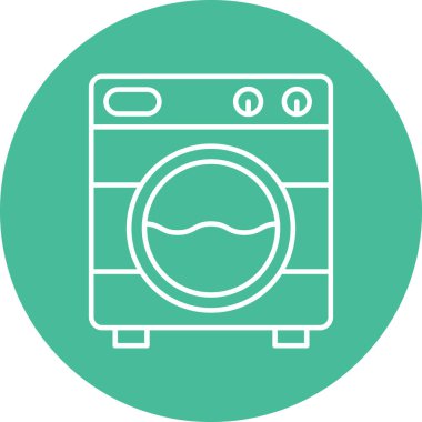 Kişisel ve ticari kullanım için Çamaşır Makinesi Simgesi Tasarımı