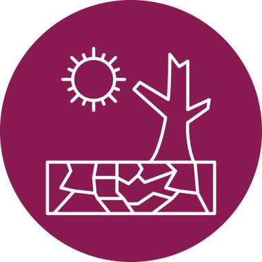 Kişisel ve Ticari Kullanım İçin Kuraklık Simgesi Tasarımı