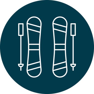 Kişisel ve Ticari Kullanım için Kayak Simgesi Tasarımı