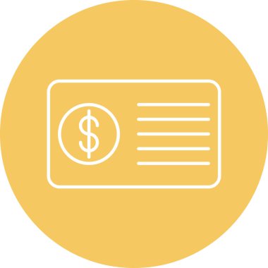 Kişisel ve ticari kullanım için maaş çeki simgesi tasarımı