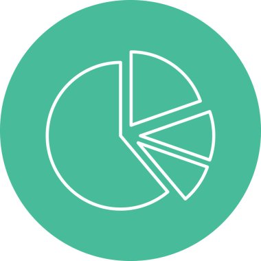 Kişisel ve ticari kullanım için Pasta Çizelgesi Simgesi Tasarımı