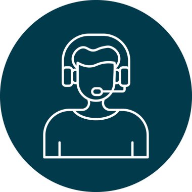 Kişisel ve Ticari Kullanım için Arama Merkezi Simgesi Tasarımı