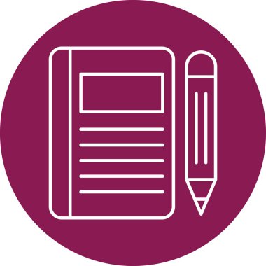 Kişisel ve Ticari Kullanım için Not Defteri Simgesi Tasarımı