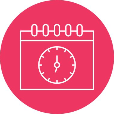 Kişisel ve Ticari Kullanım İçin Zaman Çizelgesi Simgesi Tasarımı