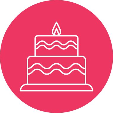 Kişisel ve Ticari Kullanım İçin Kek Simgesi Tasarımı