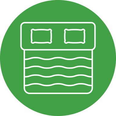 Kişisel ve Ticari Kullanım için Yatak Simgesi Tasarımı