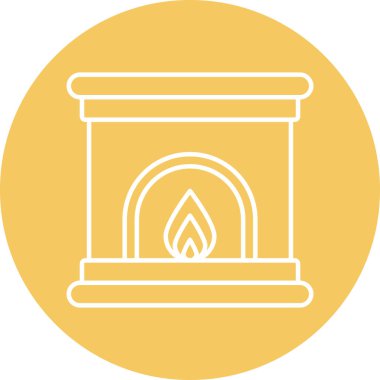 Kişisel ve Ticari Kullanım İçin Şömine Simgesi Tasarımı