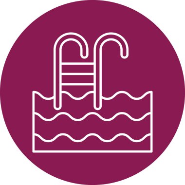 Kişisel ve Ticari Kullanım İçin Yüzme Havuzu Simgesi Tasarımı