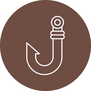 Kişisel ve Ticari Kullanım için Balık Kancası Simgesi Tasarımı