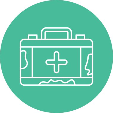 Kişisel ve ticari kullanım için ilk yardım seti simgesi tasarımı