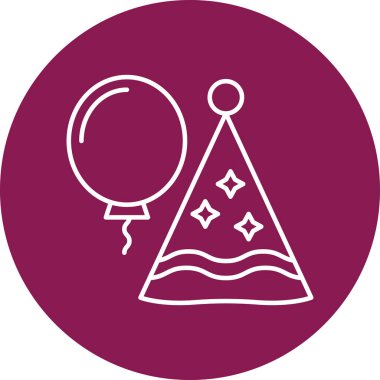 Kişisel ve Ticari Kullanım İçin Tatil Partisi Simgesi Tasarımı