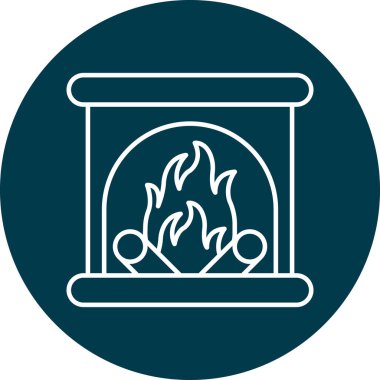 Kişisel ve Ticari Kullanım İçin Şömine Simgesi Tasarımı