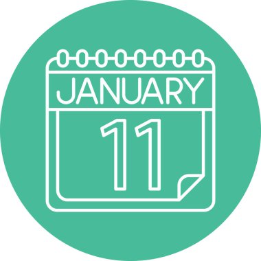 Kişisel ve Ticari Kullanım için Ocak Satır ikonu Tasarımı