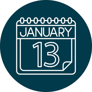 Kişisel ve Ticari Kullanım için Ocak Satır ikonu Tasarımı