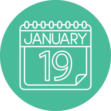 Kişisel ve Ticari Kullanım için Ocak Satır ikonu Tasarımı