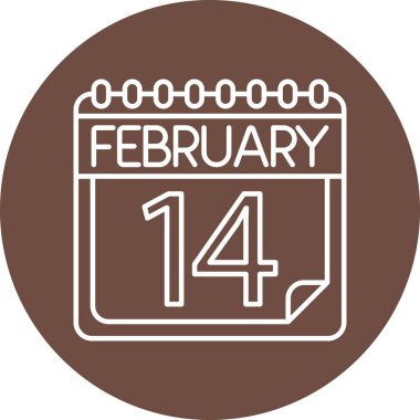 Şubat Satır ikonu Kişisel ve Ticari Kullanım Tasarımı