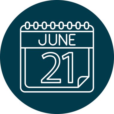 Kişisel ve Ticari Kullanım için Haziran Satır ikonu Tasarımı