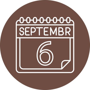 Kişisel ve Ticari Kullanım için Eylül Satır ikonu Tasarımı