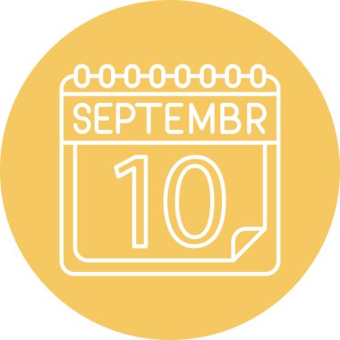 Kişisel ve Ticari Kullanım için Eylül Satır ikonu Tasarımı