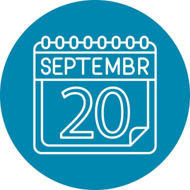 Kişisel ve Ticari Kullanım için Eylül Satır ikonu Tasarımı