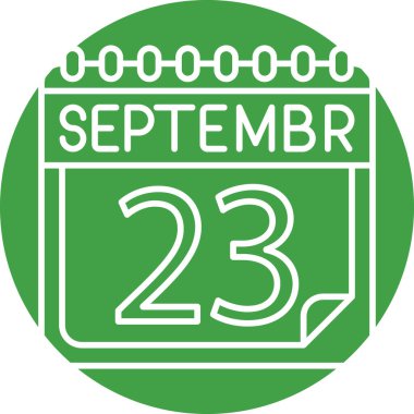 Kişisel ve Ticari Kullanım için Eylül Satır ikonu Tasarımı