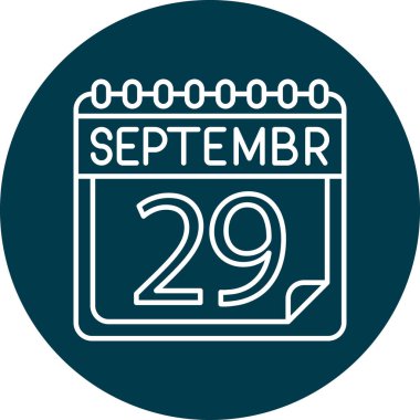 Kişisel ve Ticari Kullanım için Eylül Satır ikonu Tasarımı