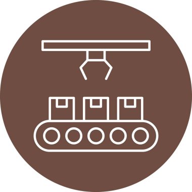 Kişisel ve Ticari Kullanım için Üretim Hattı ikonu Tasarımı