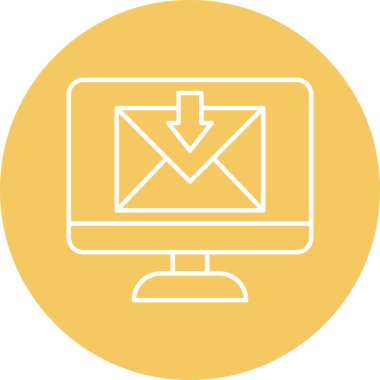 Kişisel ve Ticari Kullanım için Gelen Satırı simgesi Tasarımı