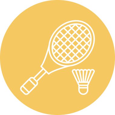 Badminton Satır ikonu Kişisel ve Ticari Kullanım Tasarımı