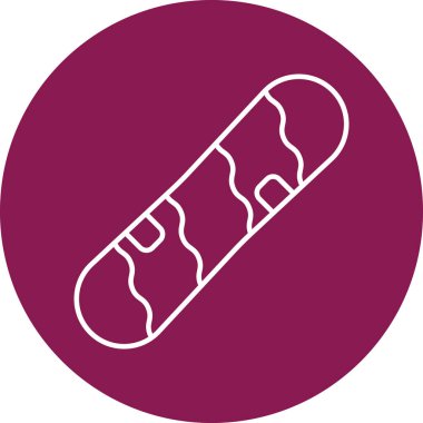 Kişisel ve Ticari Kullanım için Snowboard Hattı ikonu Tasarımı