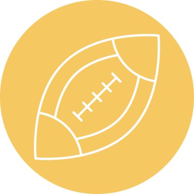 Rugby Çizgisi Simgesi Kişisel ve Ticari Kullanım İçin Tasarım