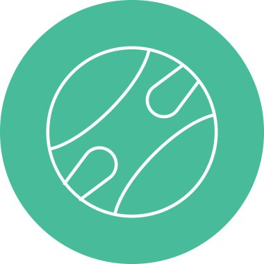 Kişisel ve Ticari Kullanım İçin Tenis Topu Çizgisi Simgesi Tasarımı