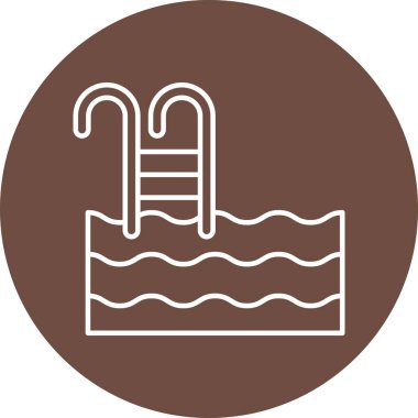 Kişisel ve Ticari Kullanım İçin Yüzme Havuzu Simgesi Tasarımı