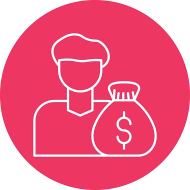 Kişisel ve Ticari Kullanım İçin Finansal Danışman Simgesi Tasarımı