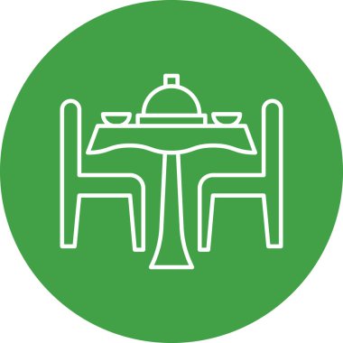 Kişisel ve Ticari Kullanım İçin Yemek Masası Simgesi Tasarımı