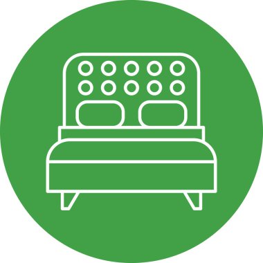 Kişisel ve Ticari Kullanım için Çift Yatak Simgesi Tasarımı