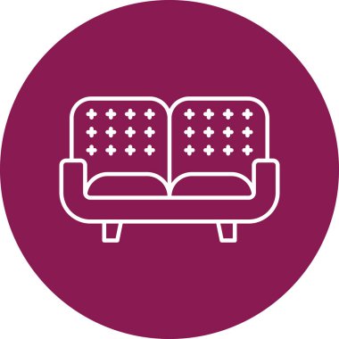 Kişisel ve ticari kullanım için Koltuk Simgesi Tasarımı